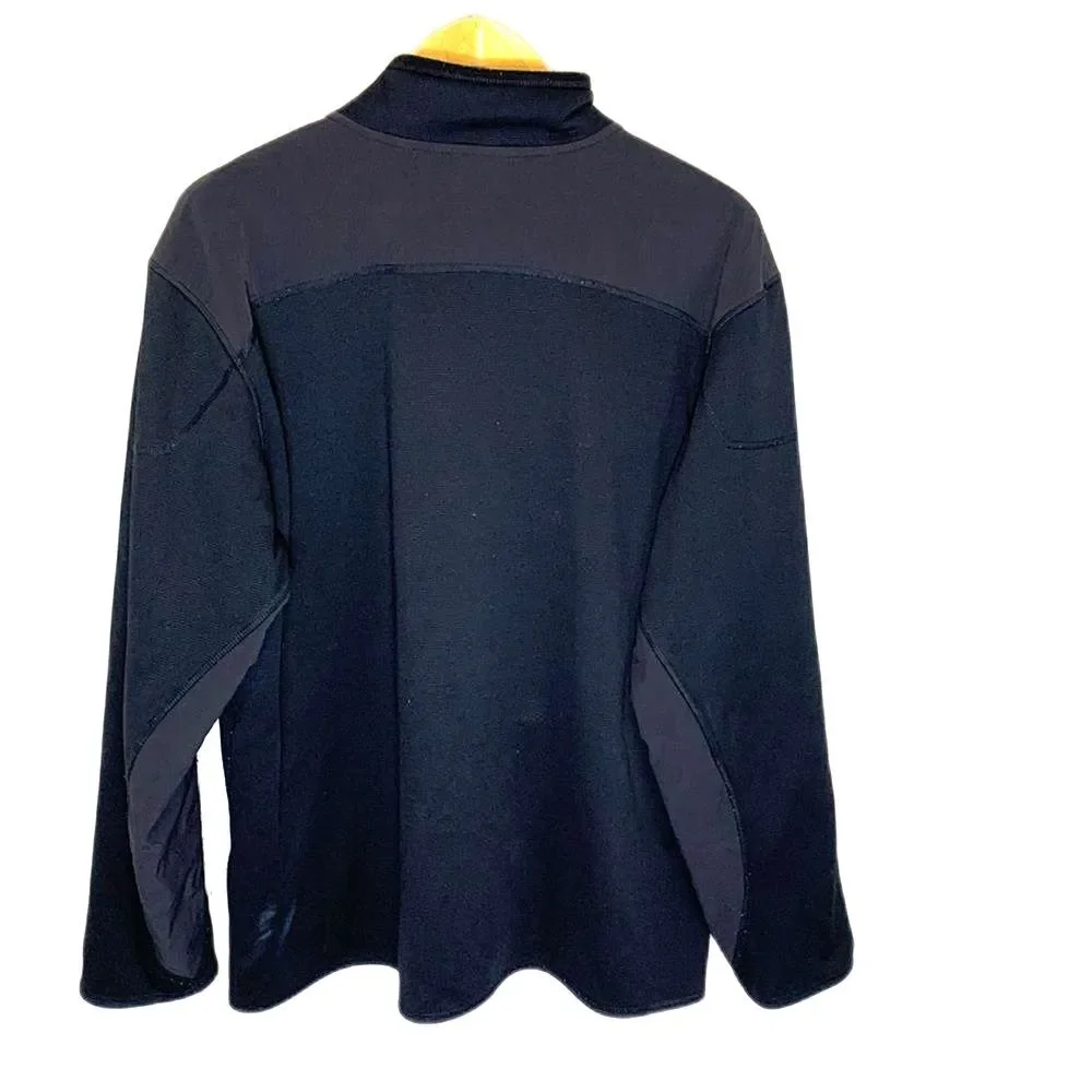 The North Face TKA Stealth Men's Black Mesh Fleece Full Zipper Jacket Size XL